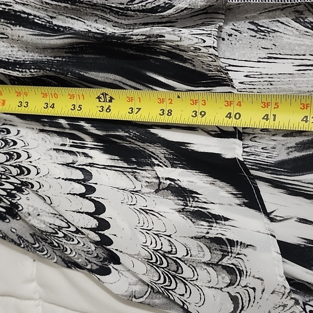 Bailey 44 NWOT XS Grumeti River Maxi Dress High Low Black White Graphic Ruched - Picture 14 of 15